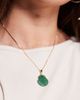 ASOS DESIGN ASOS DESIGN gold tone necklace with semi-precious green shell pendant - 3