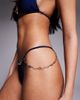 ASOS DESIGN ASOS DESIGN Goldie chain detailing tanga bikini bottoms in navy - 4