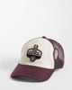 ASOS DESIGN ASOS DESIGN graphic trucker cap in burgundy-Red - 1