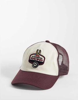 ASOS DESIGN ASOS DESIGN graphic trucker cap in burgundy-Red