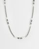 ASOS DESIGN ASOS DESIGN gray beaded and chain necklace in silver - 1