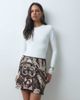 ASOS DESIGN ASOS DESIGN Grecian embellished mini skirt-Brown - 3