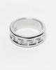 ASOS DESIGN ASOS DESIGN Greek wave cut-out band ring in silver - 2