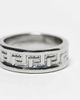 ASOS DESIGN ASOS DESIGN Greek wave cut-out band ring in silver - 3
