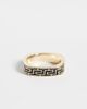 ASOS DESIGN ASOS DESIGN greek wave square shape ring in gold - 1
