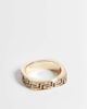 ASOS DESIGN ASOS DESIGN greek wave square shape ring in gold - 3