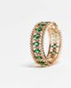 ASOS DESIGN ASOS DESIGN green crystal plain band ring in gold - 2