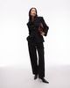 ASOS DESIGN ASOS DESIGN grown on neck high break point blazer in black - 2