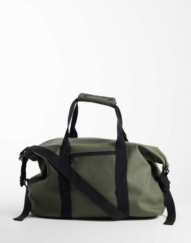 ASOS DESIGN ASOS DESIGN gym rubberized duffle bag in khaki-Green
