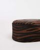 ASOS DESIGN ASOS DESIGN hair-on leather pillbox hat in brown zebra-Multi - 3