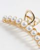 ASOS DESIGN ASOS DESIGN hair claw clip with faux pearl detail in gold tone-Multi - 2