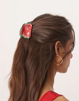 ASOS DESIGN ASOS DESIGN hair claw with watermelon design in red-Multi