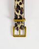 ASOS DESIGN ASOS DESIGN hair on leather belt with square buckle in leopard print-Brown - 2