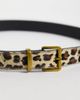 ASOS DESIGN ASOS DESIGN hair on leather belt with square buckle in leopard print-Brown - 3