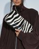 ASOS DESIGN ASOS DESIGN hair on leather elongated pouch grab bag in zebra print-Multi - 2