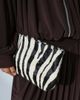 ASOS DESIGN ASOS DESIGN hair on leather elongated pouch grab bag in zebra print-Multi - 3