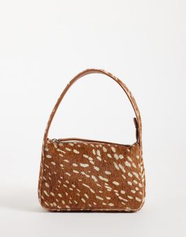 ASOS DESIGN ASOS DESIGN hair on leather grab bag in deer print-Multi