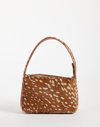 ASOS DESIGN ASOS DESIGN hair on leather grab bag in deer print-Multi