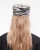ASOS DESIGN ASOS DESIGN hair on leather pillbox hat in zebra print-Multi - 2