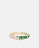 ASOS DESIGN ASOS DESIGN half and half cubic zirconia s ring in gold - 1