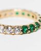 ASOS DESIGN ASOS DESIGN half and half cubic zirconia s ring in gold - 2