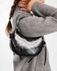 ASOS DESIGN ASOS DESIGN half moon shoulder bag with side bow details in black - 1