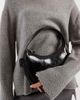 ASOS DESIGN ASOS DESIGN half moon shoulder bag with side bow details in black - 3
