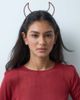 ASOS DESIGN ASOS DESIGN Halloween devil horn headband with red crystal detail in silver tone-MULTI - 1
