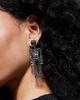 ASOS DESIGN ASOS DESIGN Halloween diamante skeleton drop earrings in black - 1