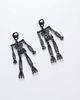 ASOS DESIGN ASOS DESIGN Halloween diamante skeleton drop earrings in black - 3