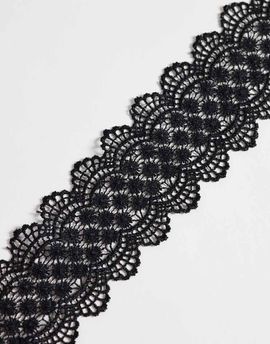 ASOS DESIGN ASOS DESIGN Halloween wide choker necklace in black lace-MULTI