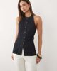 ASOS DESIGN ASOS DESIGN halter denim top in midwash blue - part of a set - 1