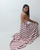 ASOS DESIGN ASOS DESIGN halter neck dress with asymmetric hem in multi striped print - 1