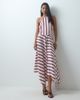 ASOS DESIGN ASOS DESIGN halter neck dress with asymmetric hem in multi striped print - 2