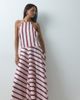 ASOS DESIGN ASOS DESIGN halter neck dress with asymmetric hem in multi striped print - 3