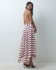 ASOS DESIGN ASOS DESIGN halter neck dress with asymmetric hem in multi striped print - 4