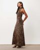 ASOS DESIGN ASOS DESIGN halter satin maxi dress in animal print-MULTI - 1