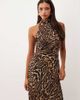 ASOS DESIGN ASOS DESIGN halter satin maxi dress in animal print-MULTI - 2