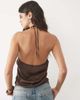 ASOS DESIGN ASOS DESIGN halter scarf top in chocolate brown - 4