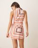 ASOS DESIGN ASOS DESIGN halter wrap mini dress in scarf stripe print-Multi - 2