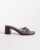 ASOS DESIGN ASOS DESIGN Hana strappy knotted block heeled mules in chocolate-Brown - 1
