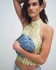 ASOS DESIGN ASOS DESIGN hand crochet straw frame clutch bag with detachable crossbody strap in blue - 4