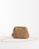ASOS DESIGN ASOS DESIGN hand crochet straw frame clutch purse with detachable crossbody strap in natural-Neutral - 4
