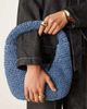 ASOS DESIGN ASOS DESIGN hand crochet straw shoulder bag in blue - 3