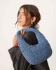 ASOS DESIGN ASOS DESIGN hand crochet straw shoulder bag in blue - 4