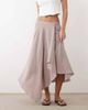 ASOS DESIGN ASOS DESIGN hanky hem maxi skirt in brown plaid-Multi - 2