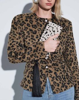 ASOS DESIGN ASOS DESIGN hard box clutch in dalmatian print-MULTI