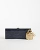 ASOS DESIGN ASOS DESIGN hard case clutch in gray marble-Silver - 2