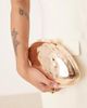 ASOS DESIGN ASOS DESIGN hard case hammered abstract clutch bag with cross body chain in gold - 1