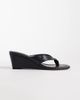 ASOS DESIGN ASOS DESIGN Harlow flip flop wedge sandals in black - 1